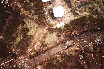 Aerial photographs of houses 1-8 under excavation (includes sites 650, 659, 660, 667 and 504).