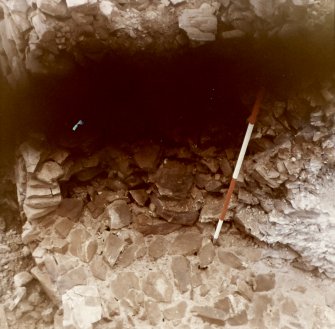 Excavation photograph of OP8 wall? (blurred)