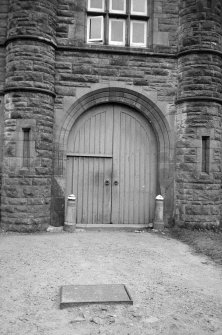 Isle of Rhum Kinloch Castle, west service entrance, Lochaber, Highland