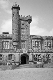 Isle of Rhum Kinloch Castle, east fron entrance, Lochaber, Highland