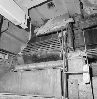 Kirkcaldy. Nairn's Linoleum works. Detail showing chute into mixing machine