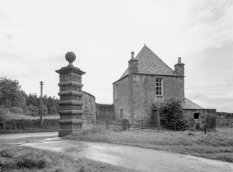 View of South Lodge, Broxmouth Park, from east.