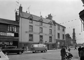 View of Eglinton Arms Hotel, High Street, Irvine, from west.