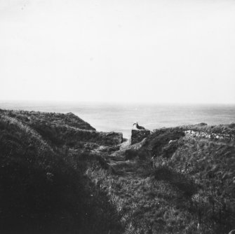 Excavation photograph : moat or inner ditch with western baulk.