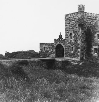 Excavation photograph :entrance gate of Dundarg Castle.