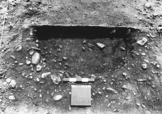 Excavation photograph : F014 showing post pipe.