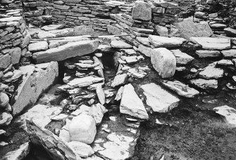 Excavation photograph : Drain under extended entrance.