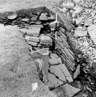 Excavation photograph : extended entrance, NE side.