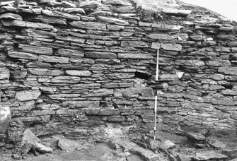 Excavation photograph : broch walling.