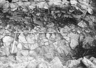 Alignment of the two walls after excavation from W.