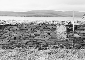 Survey photograph : site 51c - front elevation of agricultural building of drystone construction.