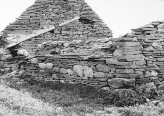 Survey photograph : site 51c - back elevation of agricultural building of drystone construction.