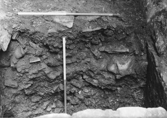 Excavation photograph - Rubble 108 fill of 107 section