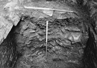 Excavation photograph - Rubble 108 fill of 107 section