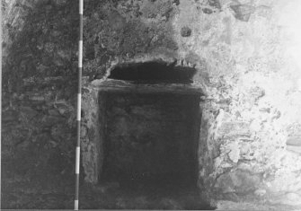 Excavation photograph - Aumbry in Area D cellar