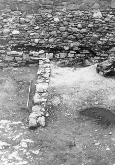 Excavation photograph : partition wall f206, from W.