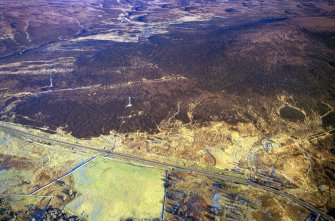 Aerial view of Achinduich, Lairg, Sutherland, looking E.