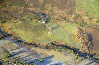 Aerial view of Leachonich Broch, Edderton, Ross-shire, looking N.