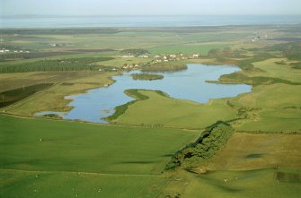 Aerial view of Loch Flemington, Nairn, looking N.