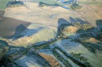 Aerial view of Easter & Wester Rarichie near Shandwick, Tarbet Ness, looking NE.