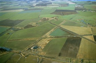 Aerial view of Fearn airfield, W of Balintore, Tarbet Ness, looking NW.