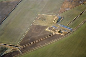 Aerial view of Fearn airfield, W of Balintore, Tarbet Ness, looking NW.