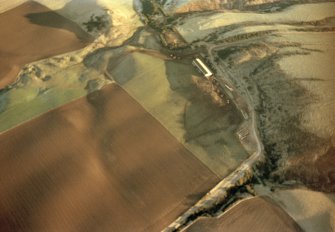 Aerial view of Wester Rarichie Farm, Balintore, Tarbat Ness, Easter Ross, looking SE.