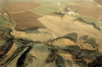 Aerial view of Easter and Wester Rarichie, Balintore, Tarbat Ness, Easter Ross, looking N.