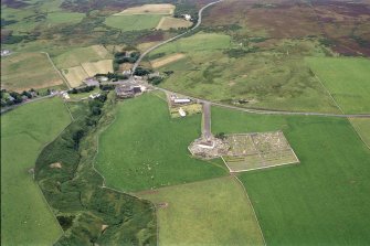 Aerial view of Latheron Parish Church. Caithness, looking NW.
