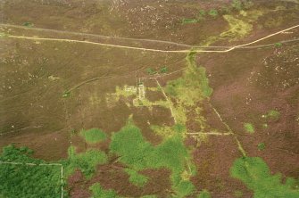 Aerial view of Pollbathaidh, Latheron, Caithness, looking NW.