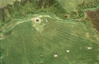 Aerial view of Ousdale Broch, Helmsdale, East Sutherland, looking SSE.