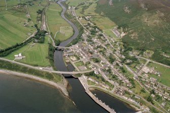 Aerial view of Helmsdale, East Sutherland, looking NNW.