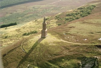 Aerial view of monument, Beinn A' Bhragaidh, Golspie, East Sutherland, looking S.