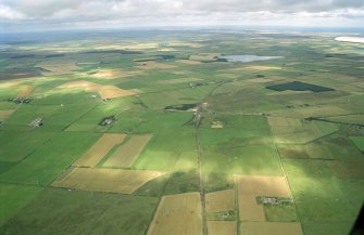 An oblique aerial view of Georgemas Junction, Halkirk, Caithness, looking E.