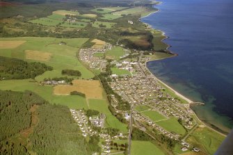 Aerial view of Golspie, East Sutherland, looking N.