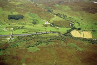 Aerial view of Syre, Strathnaver, Sutherland, looking W.