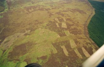 Aerial view of Learable Hill, Strath Kildonan, Sutherland, looking W.