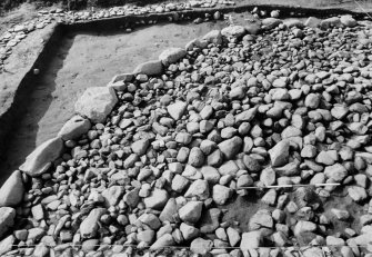 Excavation photograph : cairn from above - south-west quadrant, structural level.