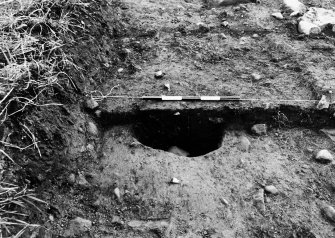 Excavation photograph : area 2c3 - f2416 or 2410 - half section, from north.