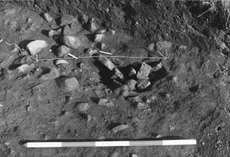 Excavation photograph : area 5 - F009 - post holes from south-west.