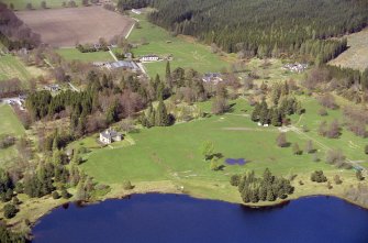 Aerial view of Moy, S of Inverness, looking NNE.
