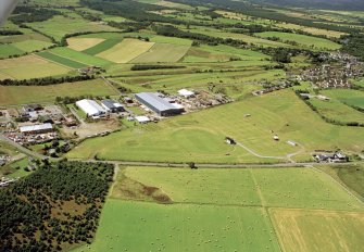 Aerial view of Mansfield (Black Isle) Showground, Muir of Ord, Easter Ross, looking W.