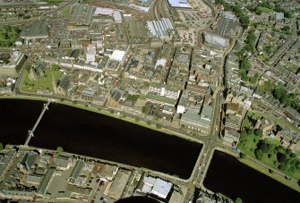 Aerial view of Inverness centre, looking E.