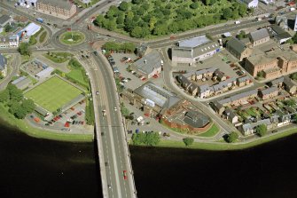 Aerial view of Inverness centre, looking N.