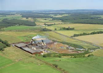 Aerial view of Norbord Factory, E of Inverness, looking ENE.