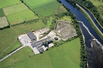 Aerial view of Holm Mills, Inverness, looking NW.