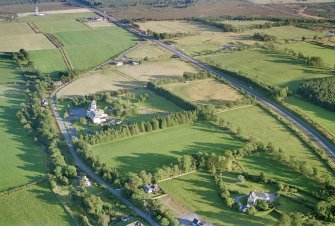 Aerial view of Drumossie Hotel, Inverness, looking S.