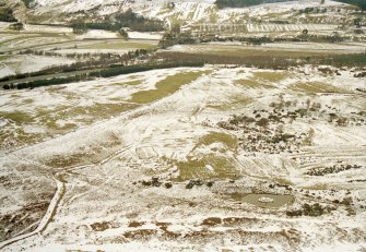 Aerial view of Creag An Tuim Bhig, Findhornbridge, Tomatin, south of Inverness, looking W.