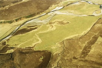 Aerial view of Dail An Tullaich, Glen Banchor, Badenoch & Strathspey, looking N.