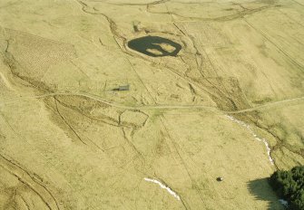 Aerial view of Glenbanchor Cottage, Newtonmore, Strathspey, looking SE.